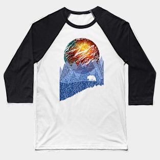 Full moon in the mountains Baseball T-Shirt